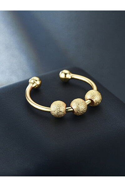 Take Two By Styli Gold Bead Spinner Ring