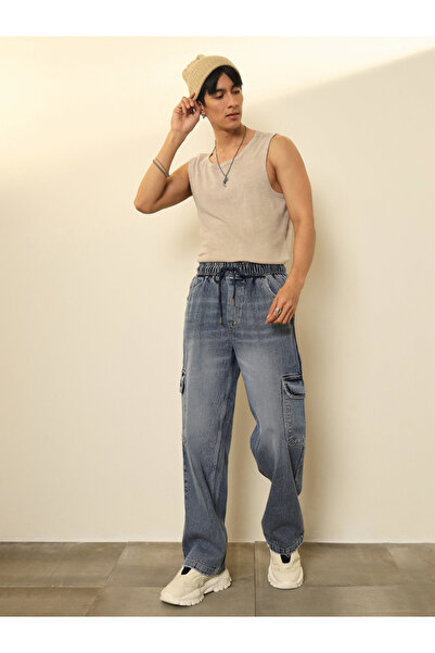 Mascln Sassafras By Styli Men Basic Cargo Pocket Relaxed Fit Jogger Jeans