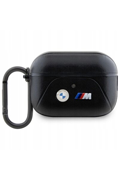 NO BRAND Husă din piele cu linii curbate BMW și logo metalic pentru AirPods P...