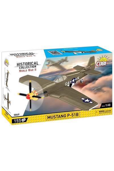 COBI Avion de luptă britanic Mustang P-51B 5869 în o nouă configurație de cul...