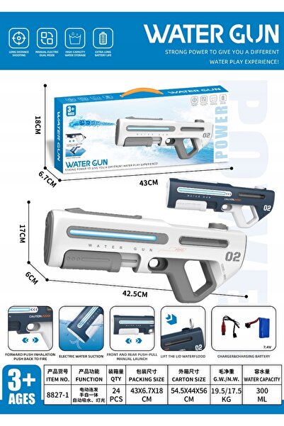 Ramiz Pistol cu apă automat pentru copii, cu iluminare și reîncărcare