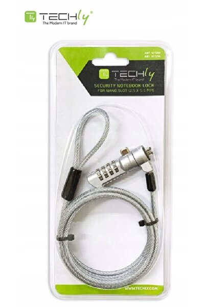 Techly IQ-LOK-16-K cablu antifurt Argintiu 1,8 m