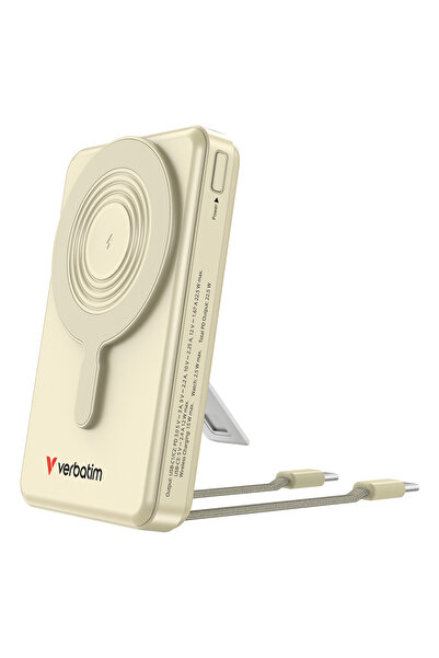 Verbatim Baterie externă 10000mAh cu suport pentru MagSafe și cablu USB-C dub...