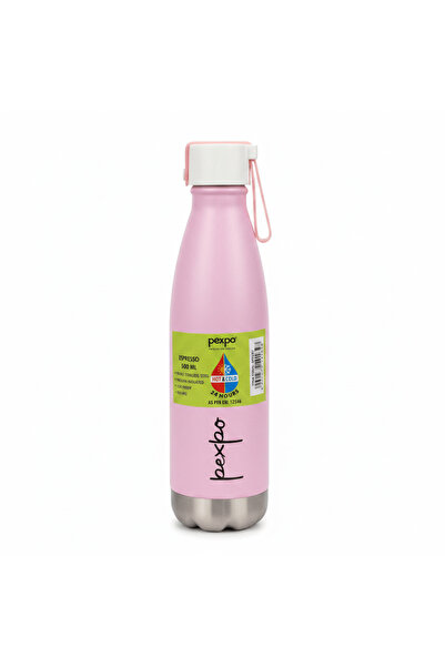 pexpo Espresso Stainless Steel Vacuum Insulated Water Bottle - 500 ml – Pink