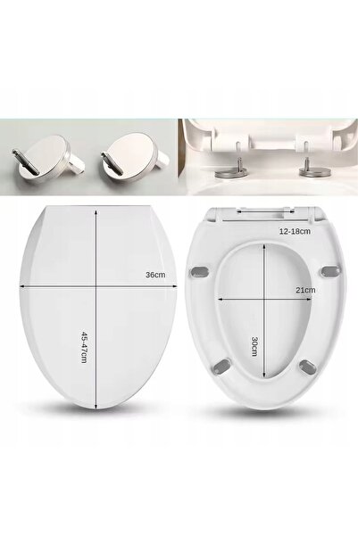 Renew Force Capac de toaletă cu închidere lentă, universal pentru WC, instala...