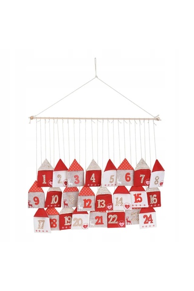 NO BRAND Calendar de Advent de Crăciun, case din pâslă de agățat pe perete, 7...