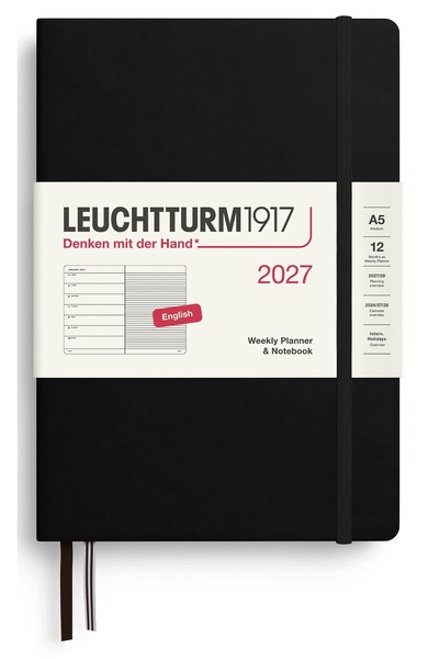 NO BRAND Agendă săptămânală cu caiet A5, planificator 2027 Leuchtturm1917