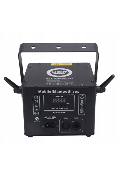 LIGHT4ME PROIECTOR LASER PROFESIONAL CU LUMINI DE DISCO ȘI BLUETOOTH DE 5 WATTI