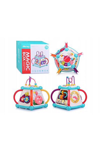 NO BRAND Jucărie educativă senzorială, cub și piramidă cu forme multiple, pen...
