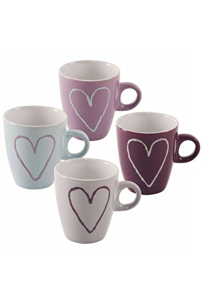 Orion 4 căni COLORATE pentru cafea, ceai și infuzii de plante – set de căni, ...