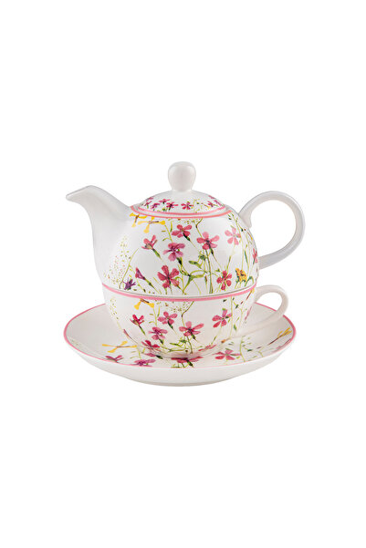 FLORINA Set de ceai pentru o persoană, ceainic cu ceașcă, Floare Movă