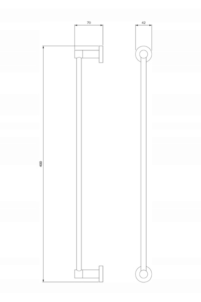 Omnires MODERN PROJECT suport prosoape 40 cm MP60214 CPB