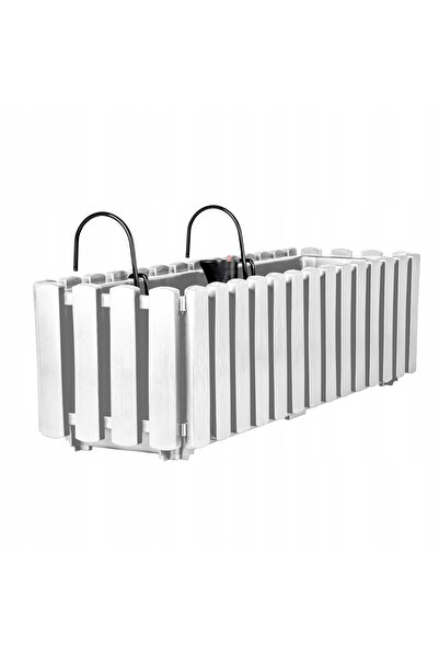 Deco4Home Jardinieră suspendată pentru balustradă de balcon, albă, 58cm