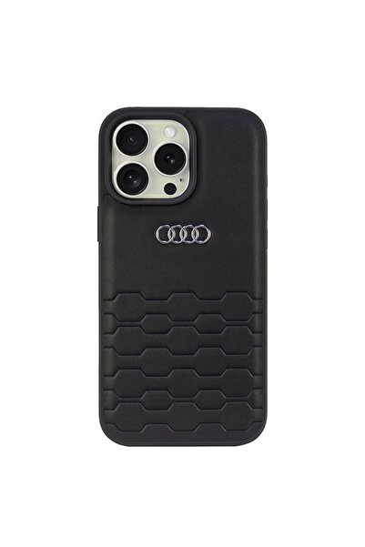 NO BRAND Audi Piele sintetică iPhone 16 Pro Max 6.9 " negru carcasă rigidă AU