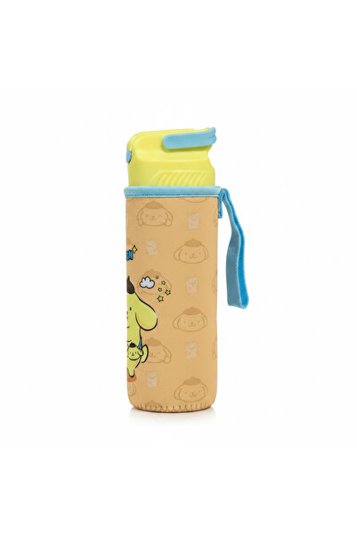 SBC Blue & Yellow "Have Fun" Kids Plastic Water Bottle with Pouch – 600 ml