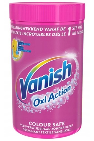 Vanish RÓŻOWY Oxi Action Pink 1,5kg DETERGENT PUDRĂ PENTRU ȚESĂTURI COLORATE