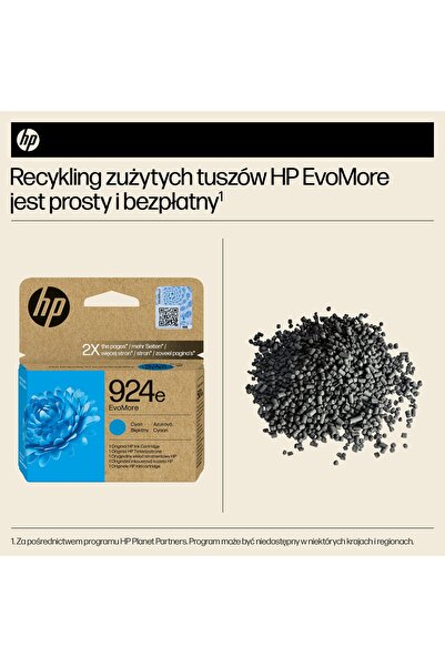 HP Cerneală 924e EvoMore cyan 800 str.