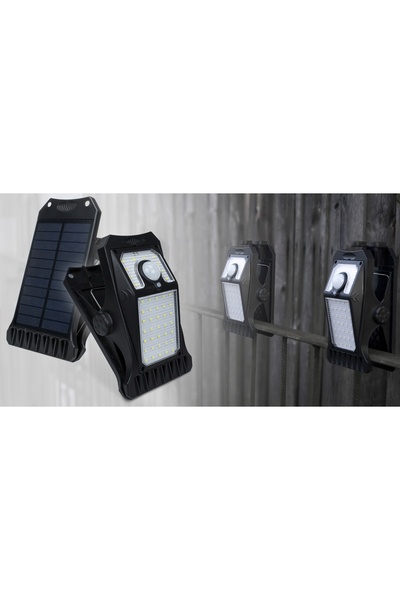 NO BRAND Lampă solară LED de exterior cu clemă pentru grădină, terasă, balcon...