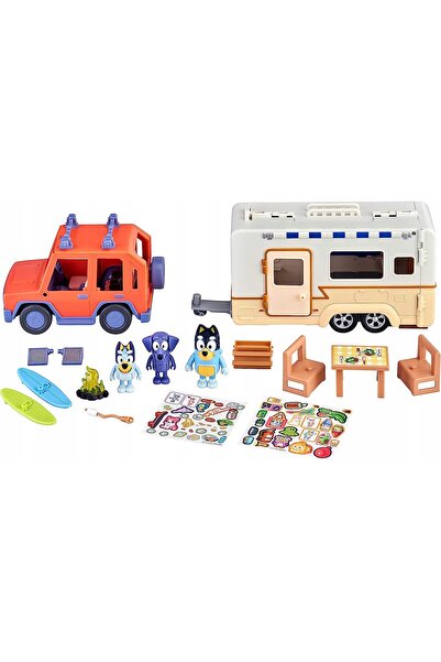 Moose Toys BLUEY SET AUTO CAMPER cu figurină câinele Bluey, vârsta 3+ ani