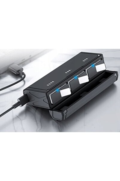 TELESIN Încărcător USB TYPE-C pentru pachet de 3 baterii pentru GoPro Hero 13...