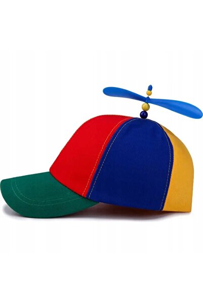 NO BRAND Căciulă tip cască cu vizor și elice, colorată, amuzantă, pentru petr...