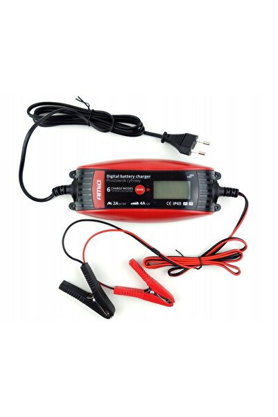 AMIO Încărcător automat de baterii auto și moto cu afișaj LCD 6/12V 4A