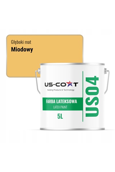 NO BRAND Vopsea latex pentru pereți, culoare miere, H6554, 5L, mat profund, p...
