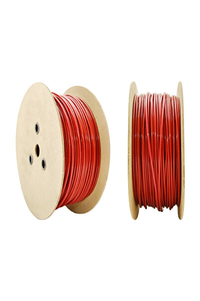 NO BRAND Cablu de oțel în manta, strat de PVC, 5/8mm, 6x7, ROȘU, 50m