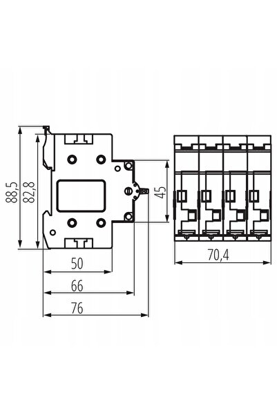 KANLUX COMUTATOR DE REȚEA 4P I-0-II 40A 400V IDEAL KCS-40A/4P 23258