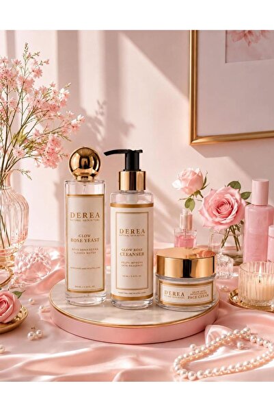 DEREA BEAUTY NATURAL GÜL ÖZLÜ CİLT BAKIM SETİ