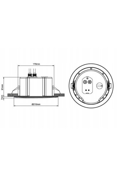 NO BRAND Difuzor de tavan de 6,5 inci, 100V, 8 ohmi, pentru hotel, birou, hol