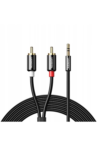 Ugreen Cablu audio Mini Jack 3.5mm la 2x RCA, cablu rezistent, 1.5m, 2 bucăți