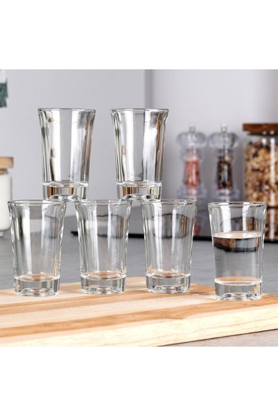 Vilde Set 6 pahare shot din sticlă, 40 ml