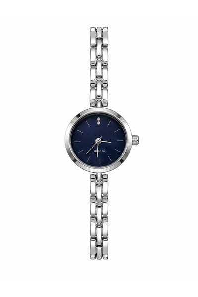 Kadın Kol Saati, Çelik Kordon, Lacivert Kadran Quartz Analog Bilek Saati