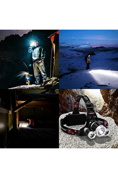 NO BRAND LANTERNĂ PUTERNICĂ 3x LED CREE XM-L T6, LANTERNĂ DE CAP
