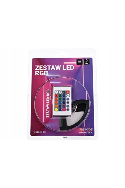 NO BRAND Bandă LED RGB set 5 m 7.2 W multicoloră + telecomandă și sursă de al...
