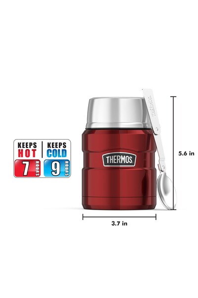 NO BRAND Termos pentru mâncare cu lingură și cană, din oțel inoxidabil, THERM...