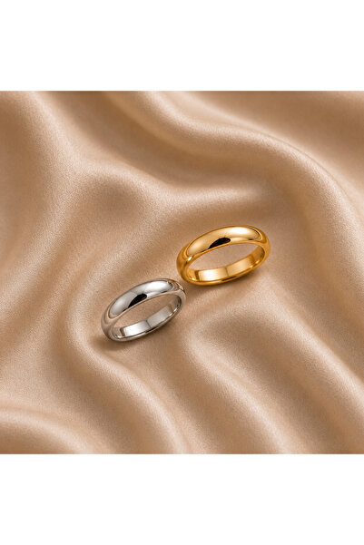 simurg jewellery Gümüş-Gold İkili Alyans Seti