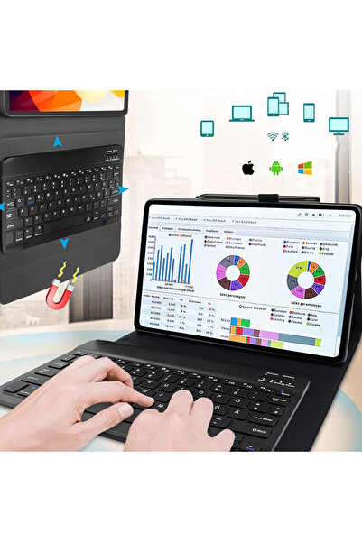 NO BRAND Husă cu tastatură Bluetooth pentru Xiaomi Redmi Pad SE 11 " 2023