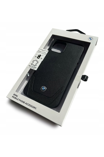 NO BRAND Husă BMW din piele de tip hardcase pentru iPhone 12 și 12 Pro 6,1, c...