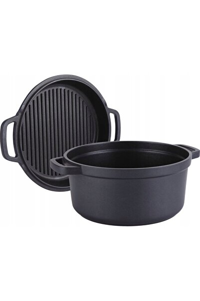 Maestro Oală + Tigaie grill 2-în-1, pentru inducție, cu strat antiaderent, 2.55l