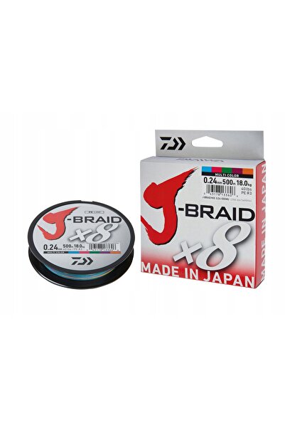 daiwa Fir împletit J-Braid X8 0,22mm/150m multicolor