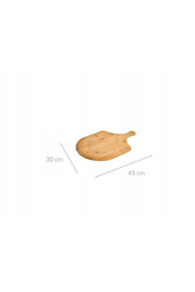 Kesper Tavă mare de servire și tăiere din bambus cu mâner pentru pizza, 45 cm