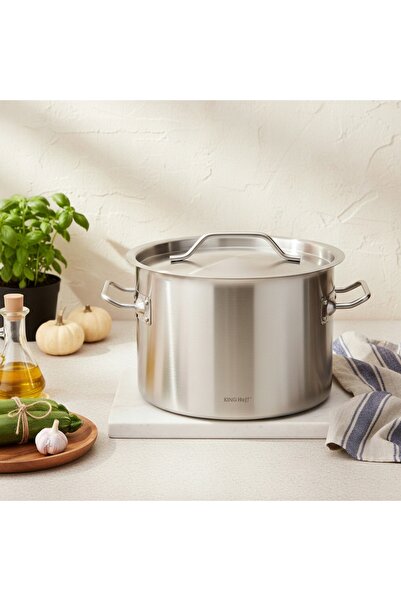 Kinghoff Oală cu capac 24 litri Gastronomică 36x24cm Oțel Inducție Gaz