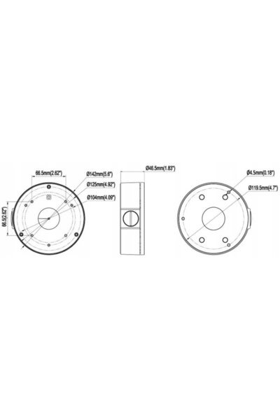 NO BRAND Suport pentru camere Kenik KG-102W-B-V2 Cutie de montare adaptor pen...