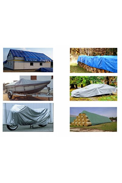 NO BRAND PLANDEKA 15X20 Prelată de protecție albastră, rezistentă, impermeabilă