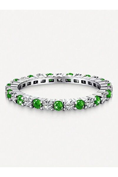 Choice54 6 Silver Green White 925 Sterling Silver Fashion Shiny 1.4mm Full Zi...