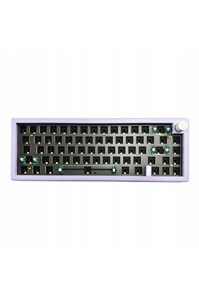 NO BRAND Kit DIY GMK67 violet 65% Tastatură mecanică wireless 2.4G RGB hotswap