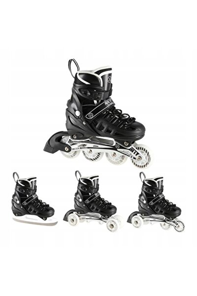 Nils Extreme NH10905 4-în-1 LED negru ROZM. M(35-38) PANTOFI DE PATINAJ CU RU...
