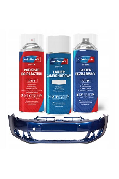 NO BRAND Kit vopsea auto spray pentru bare de protecție RENAULT NV676 Negru p...